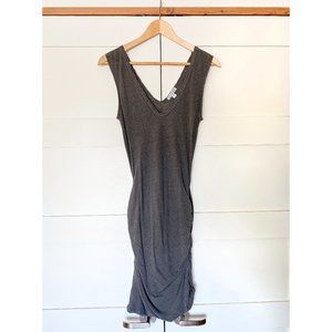 James Perse Charcoal Double V Dress